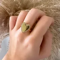 AD Stone Gold plated Heart Shape Diamond Ring For Girl and Women-thumb4