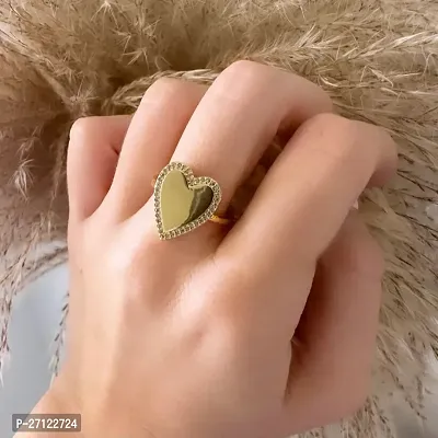 AD Stone Gold plated Heart Shape Diamond Ring For Girl and Women-thumb5