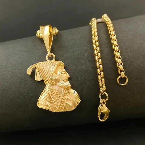 Maratha Warrior Chhatrapati Sivaji Maharaj plated chain Pendant