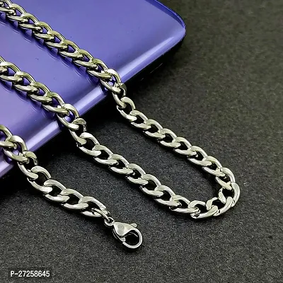 Stainless Steel Silver simple and Elegant Chain for Men  Women Chain for Unisex