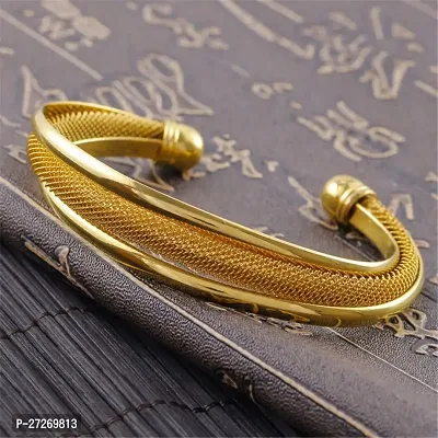 GiftNest Gold Plated Brass Designer Kada for Men-thumb2