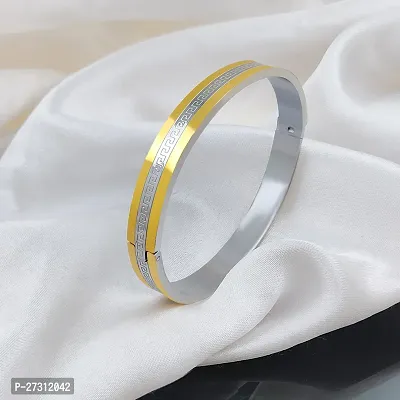 High Polished Stainless Steel Designer Gold Plated kada for unisex