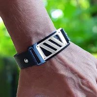 Men's High Quality Stainless Steel Leather Bracelet-thumb4