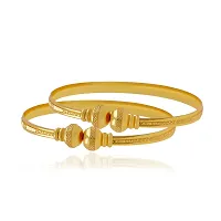 Brass Gold plated adjustable bangle set-thumb3