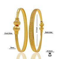 Brass Gold plated adjustable bangle set-thumb1