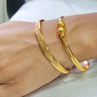 Brass Gold plated adjustable bangle set-thumb2