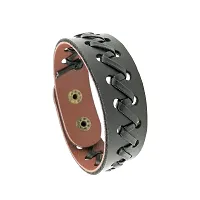 BR827 Cool Leather Bracelet for Men  Boys-thumb2