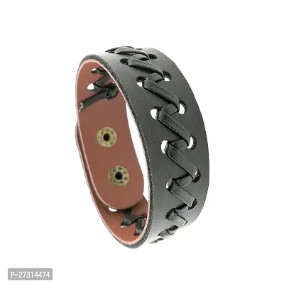 BR827 Cool Leather Bracelet for Men  Boys-thumb3