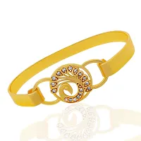 Peacock designed gold plated brass kada for Womens-thumb1