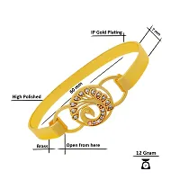 Peacock designed gold plated brass kada for Womens-thumb2