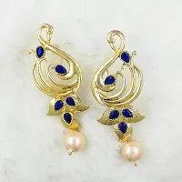 Traditional Earrings Pearl Alloy Drops  Danglers-thumb1
