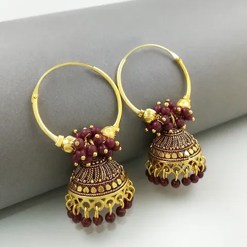 Trendy Designer Alloy Jhumka Earrings