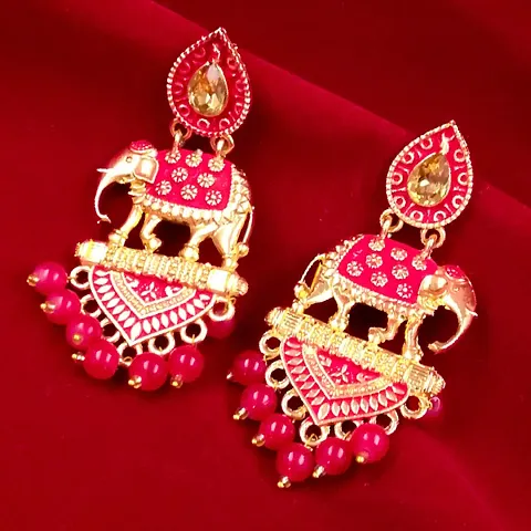 Traditional Alloy Chandbali Earrings