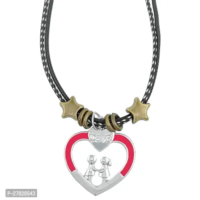 Heart with LOVE Letter Design Pendant with Chain-thumb3