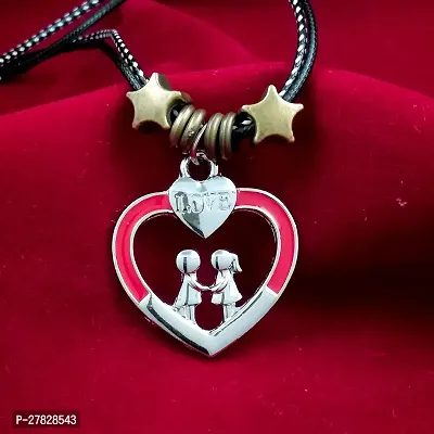 Heart with LOVE Letter Design Pendant with Chain-thumb4