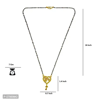 Trandy Gold Plated American Diamond Pendant Mangalsutra Jewellery-thumb2
