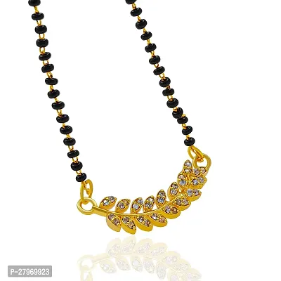 Trandy Gold Plated American Diamond Pendant Mangalsutra Jewellery-thumb4