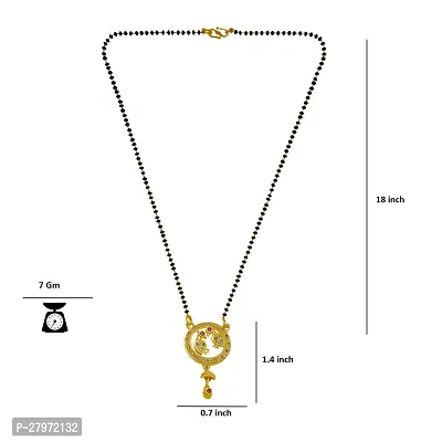 Trandy Gold Plated American Diamond Pendant Mangalsutra Jewellery-thumb3