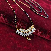 Trandy Gold Plated American Diamond Pendant Mangalsutra Jewellery-thumb3