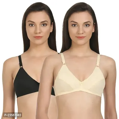 Stylish Fancy synthetic Non Padded Bras For Women Pack Of 2