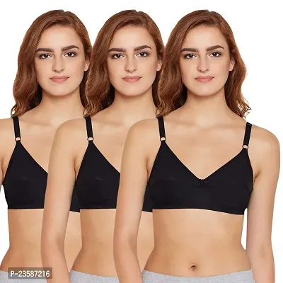 Stylish Fancy Cotton Non Padded Bras For Women Pack Of 3