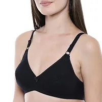 Stylish Fancy Cotton Non Padded Bras For Women Pack Of 4-thumb3