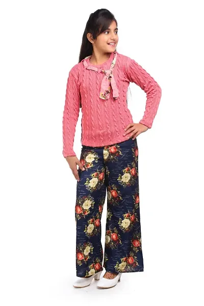 Truffles Girls Floral Straight Regular Palazzos