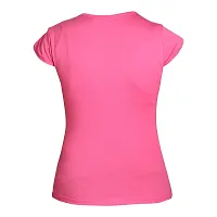 Truffles Girls Pink Round Neck Short Sleeve Solid Top-thumb1