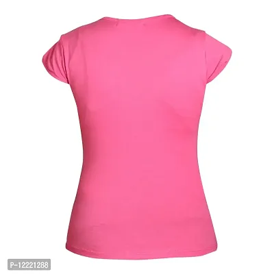 Truffles Girls Pink Round Neck Short Sleeve Solid Top-thumb2
