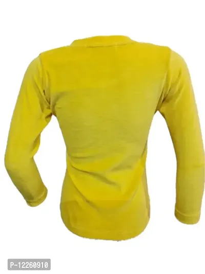 Truffles Girls Yellow Embellished Texture Straight Tops-thumb2