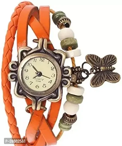 Stylish Orange Rubber Analog Watches For Women