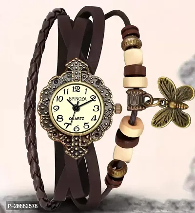 Stylish Brown Rubber Analog Watches For Women-thumb0