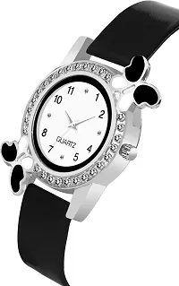 Stylish Black Plastic Analog Watches For Women-thumb2