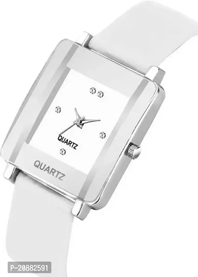 Stylish White Plastic Analog Watches For Women-thumb3