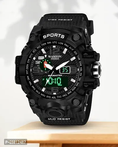 Multifunctional Modern Sports Analog-Digital Watch  For Men