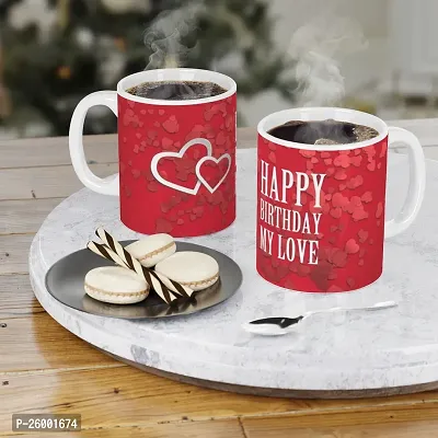 Happy Birthday My Love Gift, Glossy Ceramic Coffee Mug for Your True Love-thumb4