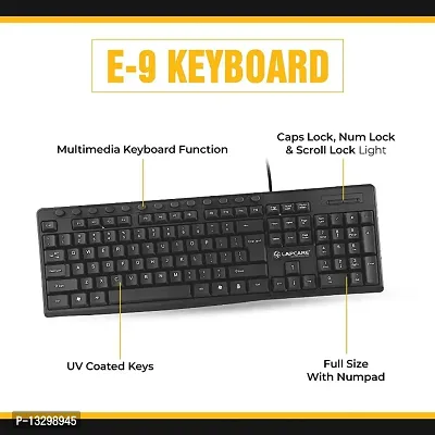 Lapcare E9 Usb Multimedia Keyboard (Black)