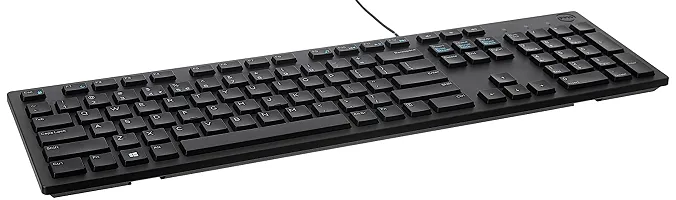 Dell Kb216 Wired Multimedia USB Keyboard with Super Quite Plunger Keys with Spill-Resistant Black-thumb1