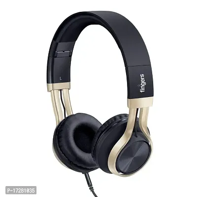FINGERS Showstopper H5 Wired On Ear Headphone with Mic (Black)-thumb0