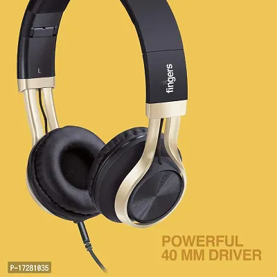 FINGERS Showstopper H5 Wired On Ear Headphone with Mic (Black)-thumb3