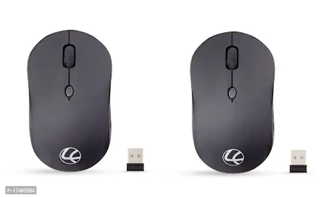 Lapcare ( 02 piece ) Type-C and USB Bluetooth/Wireless Mouse | 2.4Ghz Ergonomic Design Mice LWM-009 with 1 Year Warranty in Offers-thumb0
