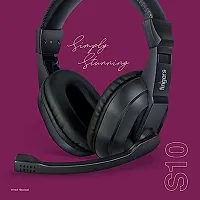 FINGERS S10 Wired On Ear Headphones with Adjustable Mic (Black)-thumb3