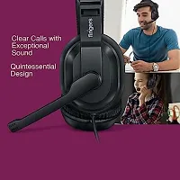 FINGERS S10 Wired On Ear Headphones with Adjustable Mic (Black)-thumb2