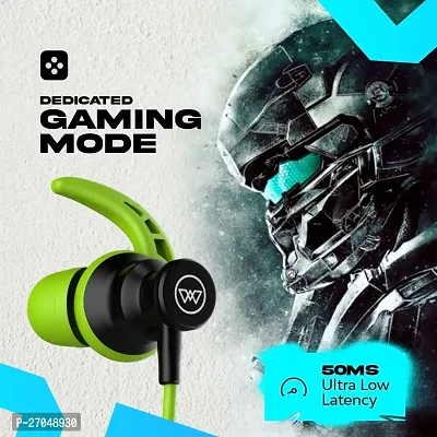 Ear Neckband with ENC  Pairing, 20 hr Playtime, Bluetooth 5.3,Dedicated Bass Boost Mode and Gaming Mode with 50ms Ultra Low Latency Headphones (Green-thumb3