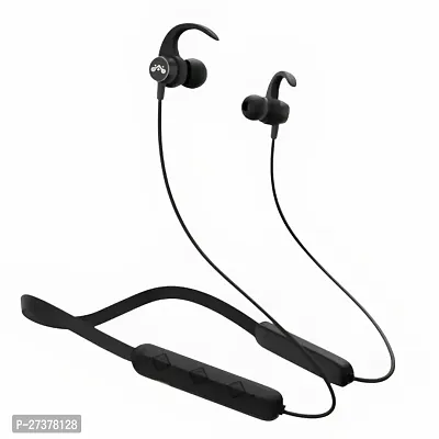 Neckband Earphones with 24 hrs Playtime, Real 3D Sound, Passive Noise Cancellation, Voice Assistance and 10 mm Copper Speakers, Made in India (Black)