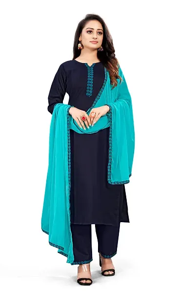 Stylish Kurta Bottom and Dupatta Set For Women