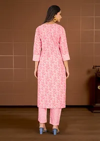 Elegant Pink Embroidered Rayon Kurta with Pant Set For Women-thumb3