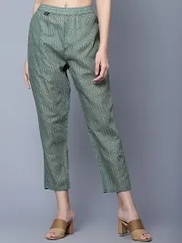 Santopera Designer Women New Reyon Stylish kurta pant set with green Colour-thumb4