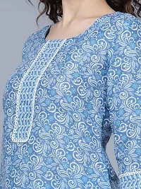 Santopera Designer Women New Reyon Stylish kurta pant set with Blue Colour-thumb4