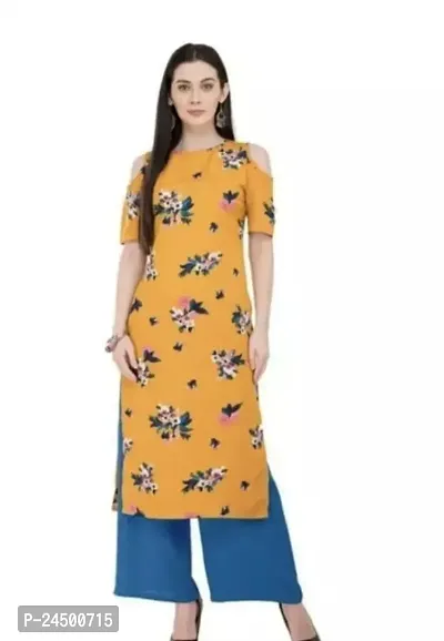 Stylish Crepe Stitched Kurta For Women-thumb0